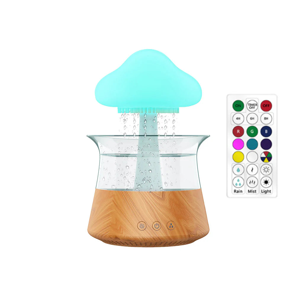 Relax Cloud Rain Diffuser: Ultrasonic Aromatherapy Humidifier with Colorful Lamp